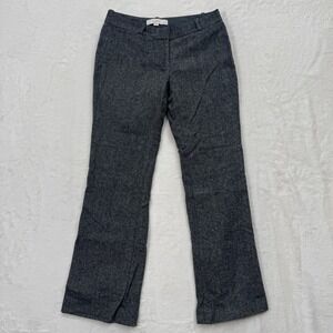 Ann Taylor Loft Pants Womens 00P Grey Marisa Fit Wool Blend Straight Leg Petite